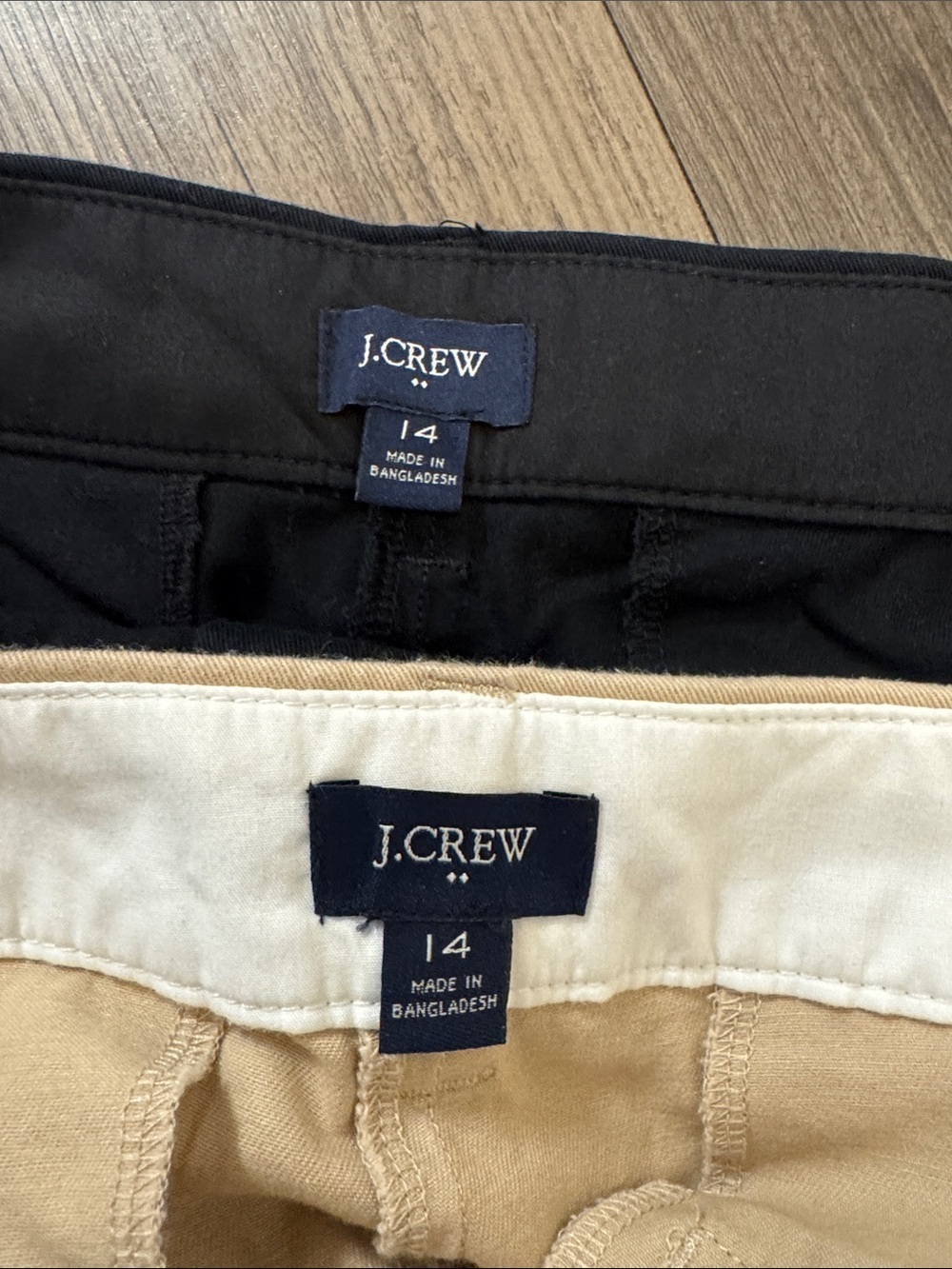 Bundle of 2 J. Crew Flat Front Chino Shorts in Black and Khaki. 14. Like New!π₯ - Picture 2 of 4